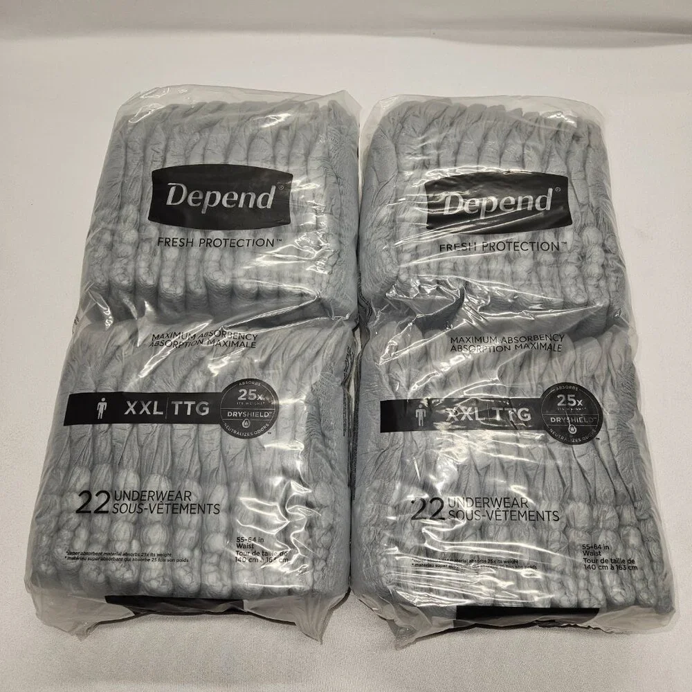 Depend Fresh Protection‎ Adult Incontinence Underwear for Men, Maximum XX…